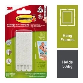 COMMAND Strips Large Medium Small Picture Mount Poster Hanging Hooks Mounting