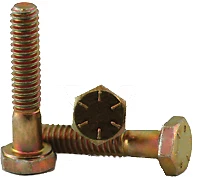1/4 - 20 GRADE 8 HEX CAP SCREWS COARSE ZINC YELLOW - 1/2" to 6"