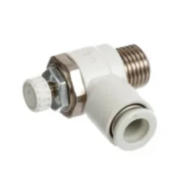 SMC AS2201F-02-08S, Speed Flow Control Valve Elbow 8mm 1/4" Port; Meter Out NEW!