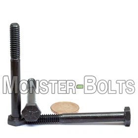1/4"-20 Hex Cap Screws / Tap Bolts, Coarse SAE Grade 8 Alloy Steel w Black Oxide