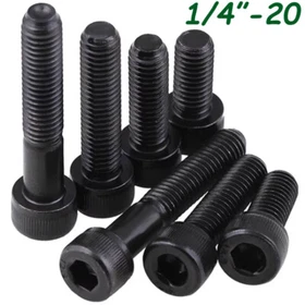 1/4-20 High Tensile 12.9 Alloy Steel Hex Socket Head Cap Screws Bolts SAE Coarse 1/4-20 High Tensile 12.9 Alloy Steel Hex Socket Head Cap Screws Bolts SAE Coarse