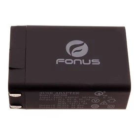 34W Home Charger 6.8Amp 3-Port USB One Fast Port Travel Wall Power for Tablets