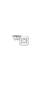 #10 Screw 5/16" hole Square Head Snap-in Grommet Nut Nylon Fastener B12031