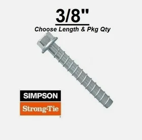 3/8" Simpson Strong Tie Titen HD Heavy Duty Concrete Screw Anchor (CHOOSE SIZE)