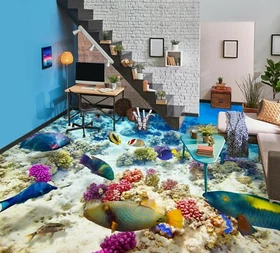 3D Color Coral 13130NA Floor WallPaper Murals Wall Print Decal Fay