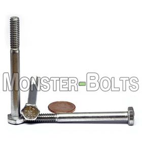 1/4"-20 - Stainless Steel Hex Cap Tap Bolts / Screws SAE Coarse Thread 18-8 / A2 1/4"-20 - Stainless Steel Hex Cap Tap Bolts / Screws SAE Coarse Thread 18-8 / A2