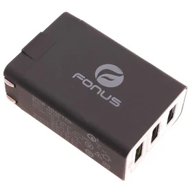 34W Home Charger 6.8Amp 3-Port USB One Fast Port Travel Wall for Cell Phones