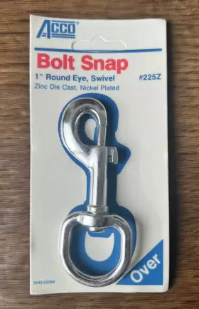 225Z ACCO Bolt Snap Round Swivel Zinc Die Cast