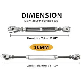 779712541476 AUGIIMOR Steel Jaw Turnbuckle #2