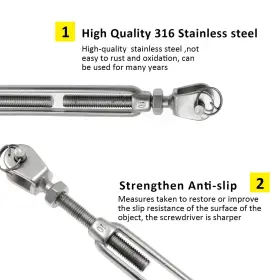 779712541476 AUGIIMOR Steel Jaw Turnbuckle #3