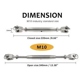 779712541506 AUGIIMOR Steel Jaw Turnbuckle Rigging Screw #2