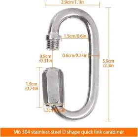 711181363203 BOYUYI Steel Chain Link Carab #2