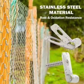 EFC-1 Wire Fence Clips Steel Clamps Screws #3