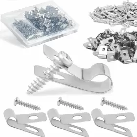 EFC-1 Wire Fence Clips Steel Clamps Screws