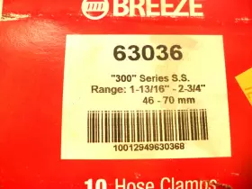7000-7831-9780100 BREEZE Hose Clamp Marine Steel #3