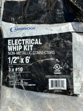 680183148067 CAMBRIDGE Electrical Whip Metallic Connectors