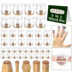 20S12M8L-CL CUIWOS Chair Leg Floor Protectors Hardwood