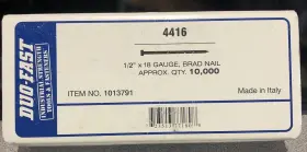 4416 DUO-FAST Gauge Straight Brad Galvanized Finish Nails Box