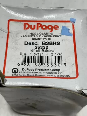 B28HS DUPOINT Box Dupage Hose Clamp Steel #2