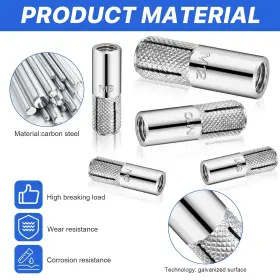 313099916955 ELESUNORY Concrete Anchors Zinc Carbon Steel #3