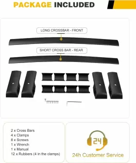 FY-0701 EZREXPM Roof Rack Cross Bars Subaru Forester Raised #3