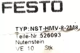 NST-HMV-8-2M8 FESTO Slot Nut Hole Bag #2