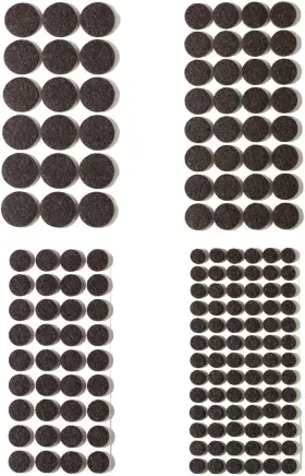 05MZ FURNIGEAR Felt Furniture Pads Hardwood Floors Round Mix
