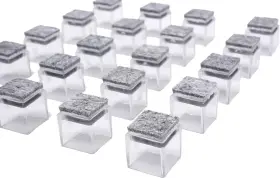 JF-02 FURNIGEAR Chair Leg Floor Protectors Transparent