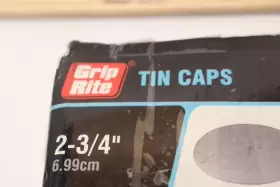 TIN5 GRIP RITE Tin Cap Disks Round Electro Galvanized #2