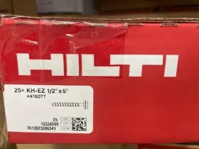 613023596349 HILTI Kwik Concrete Masonry Screw Anchor Carbon