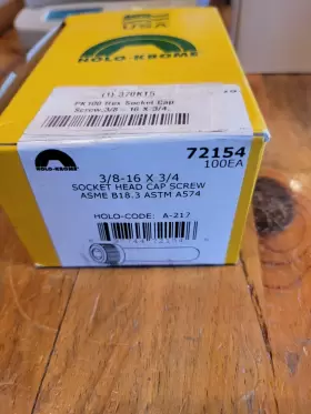 72154 HOLO-KROME Socket Head Cap Screw Asme Astm