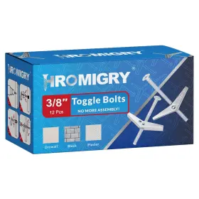MGTB38X4P12Z HROMIGRY Toggle Bolts Wall Anchors Drywall