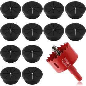 KIT-DG-2-50MMBLACK-M KITANIS Desk Grommet Set Wire Covers Saw KIT-DG-2-50MMBLACK-M KITANIS Desk Grommet Set Wire Covers Saw