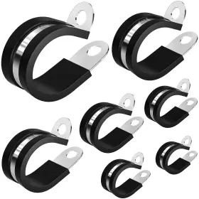 614162382159 KKE Steel Cable Clamps Rubber Coated Hose Kit