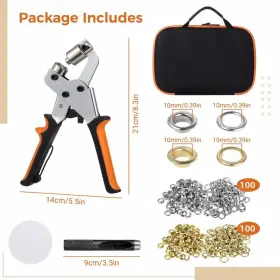 752870965070 LNRUEG Grommet Tool Eyelet Press Pliers Tarp Kit #3
