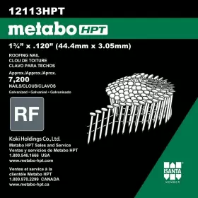 754005004579 METABO HPT Round Head Wire Collated Roofing #3