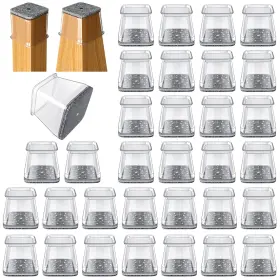 LCHAIRLEG-32CLEAR-F OASMU Square Chair Leg Protectors