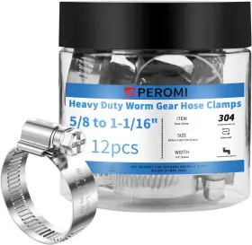 445045215287 PEROMI Hose Clamps Steel Worm Gear 445045215287 PEROMI Hose Clamps Steel Worm Gear