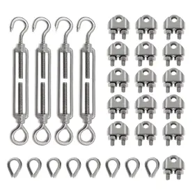 779584501301 PHITUODA Steel Hook Turnbuckles Wire Rope Tensi