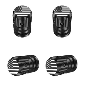 QKS-SC03B QUARKACE American Flag Tire Valve Stem Caps Pack QKS-SC03B QUARKACE American Flag Tire Valve Stem Caps Pack