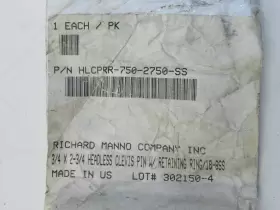 HLCPRR-750-2750-SS RICHARD MANNO Headless Clevis Pin Ring #3