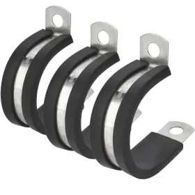 770523619606 SANKOLY Pack Steel Cable Rubber Cushioned Clamp