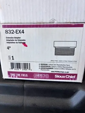 832-EX4 SIOUX CHIEF Iron Extension Adapter Drains
