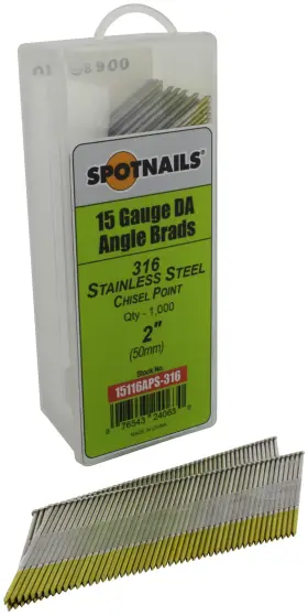 15116APS-316 SPOTNAILS Gauge Da Angle Brads Box