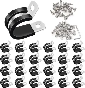 F-098-10MM TAISS Cable Clamps Steel Rubber Cushion Insulated