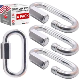 FH12438 TOOL Steel Chain Links Pack Connector Screw Carabiner