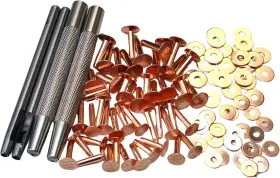 RD129S TOWONDER Copper Burrs Rivet Fastener Shiny