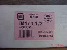 DA17 TREE ISLAND Gauge Angled Finish Nails