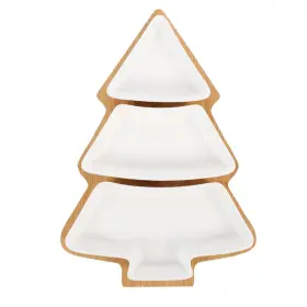 E25N170858 UNOMOR Christmas Tree Ceramic Snack Platter Dish