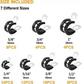5165155 VIGRUE Cable Clamps Steel Rubber Cushion Kit #2